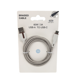 كابل USB-C مضفر 60 واط - 1 متر